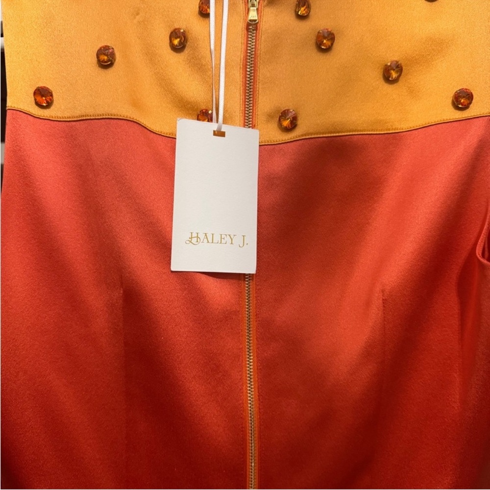Orange and Red Sleeveless Dress - Picture 5 of 6